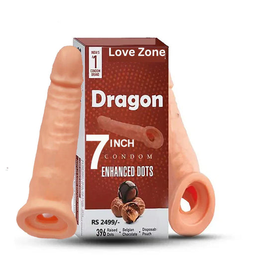 7-Inch Dragon Reusable Condom | Realistic Texture